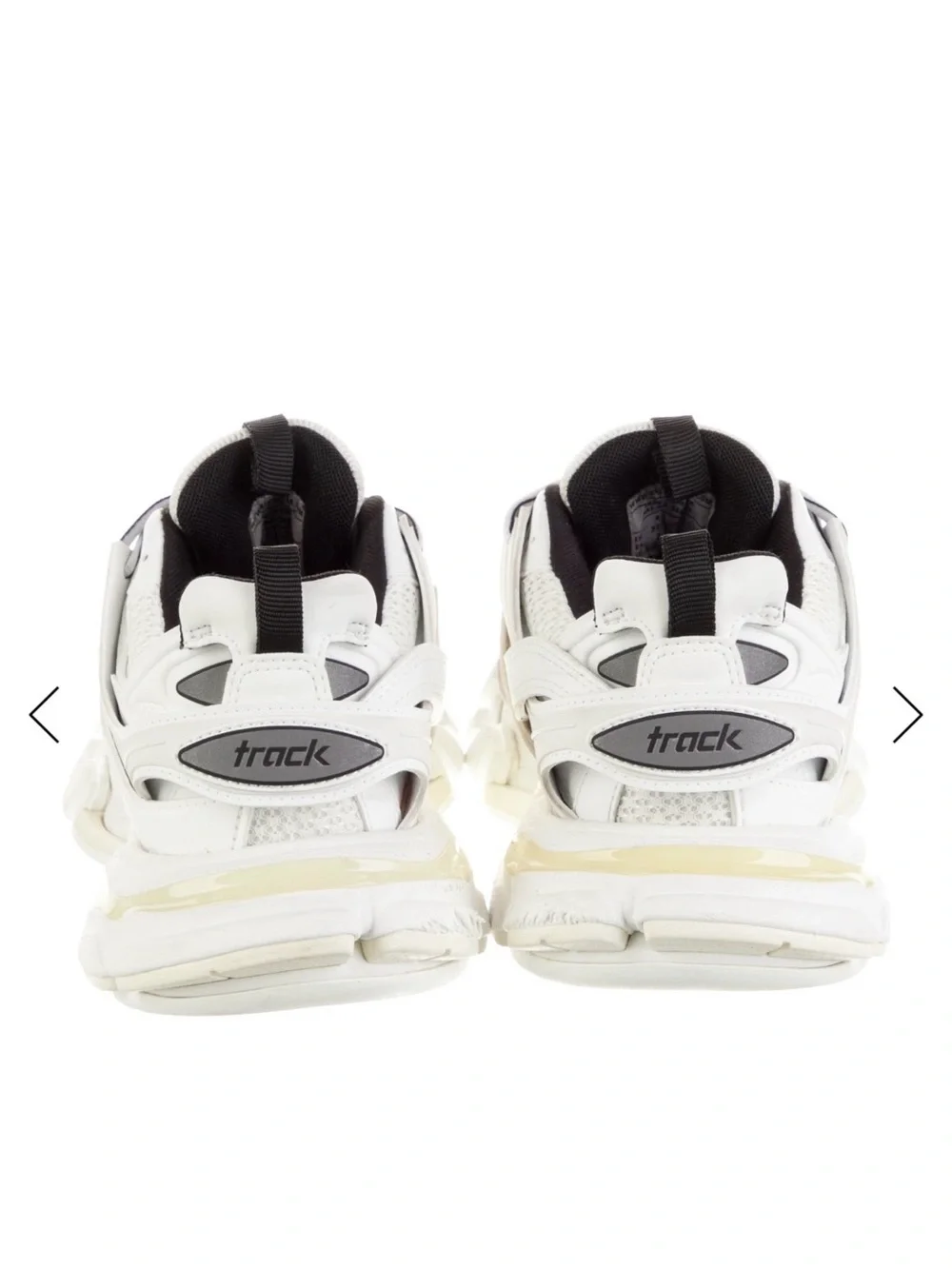 Balenciaga women’s White and Black Track-Style Chunky Sneakers
